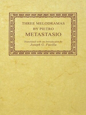 cover image of Three Melodramas by Pietro Metastasio